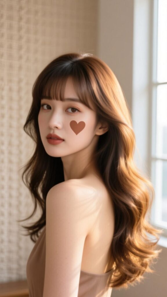 Side-Swept Bangs with Long Layers