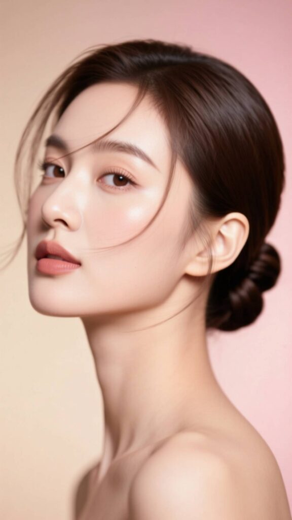  Side Chignon with Loose Face-Locks