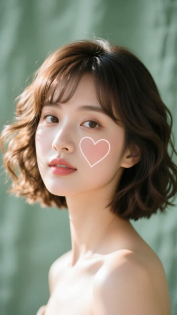 Short Wavy Bob with Side Bangs