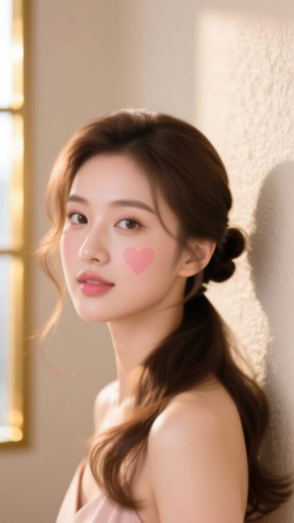 Half-Up Half-Down with Curtain Tresses