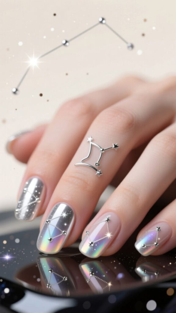 Libra Constellation Nails