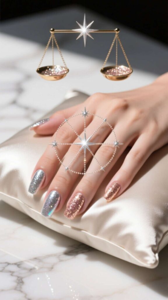 Glitter Balance Nails