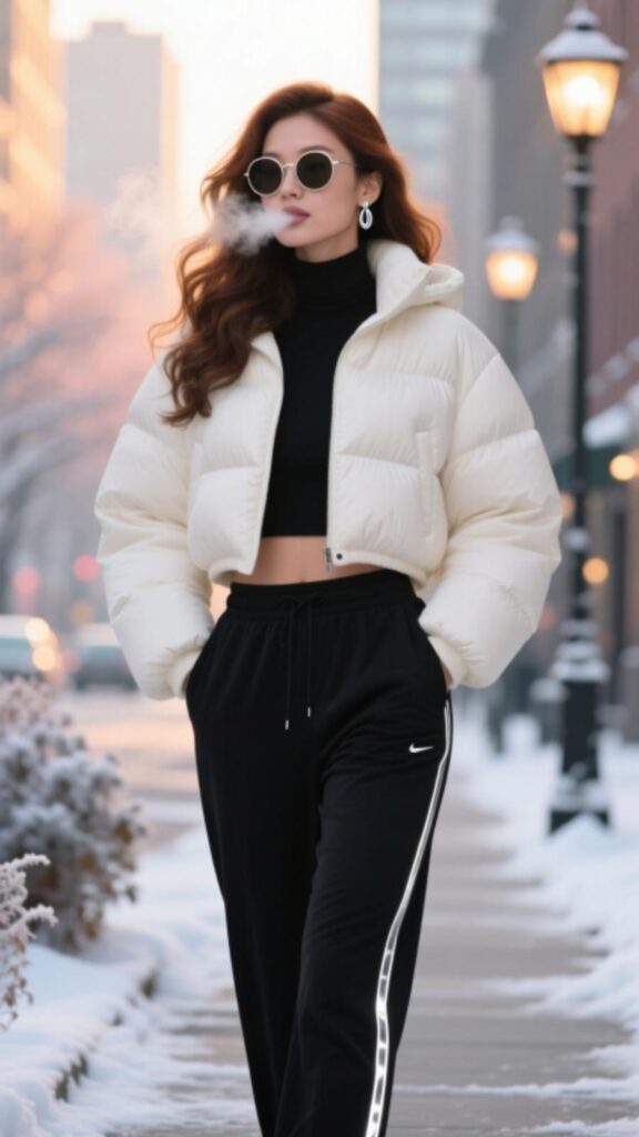 Puffer Jacket with Joggers