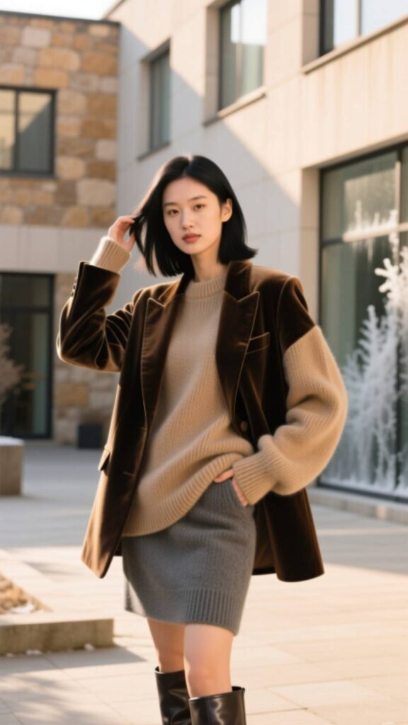 Blazer with Layered Sweater