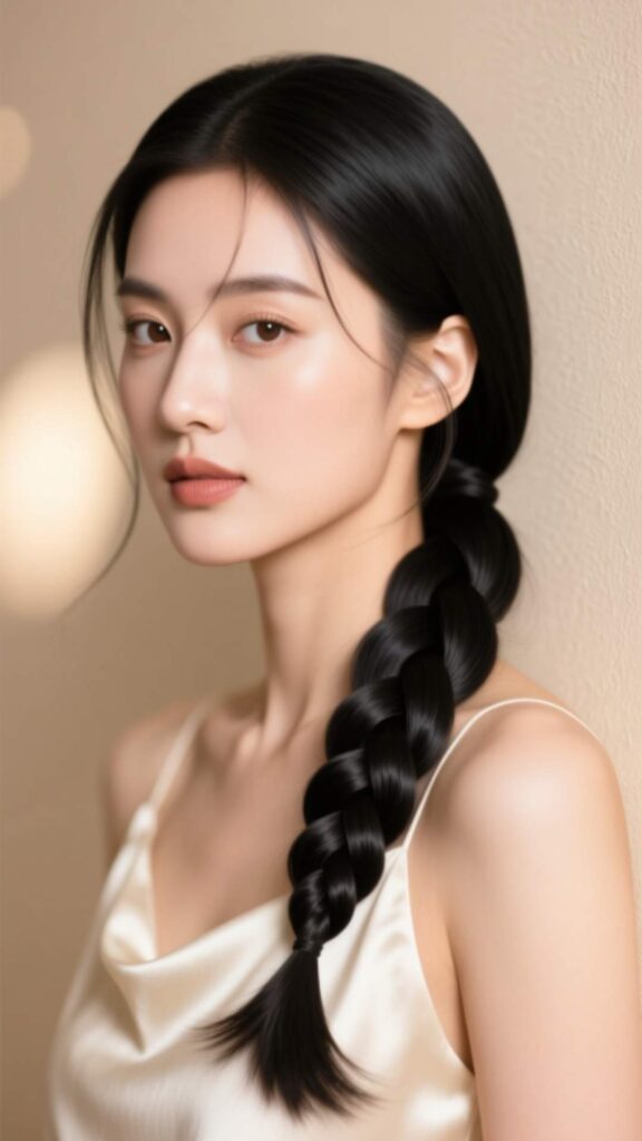  Long Twisted Half-Up Style