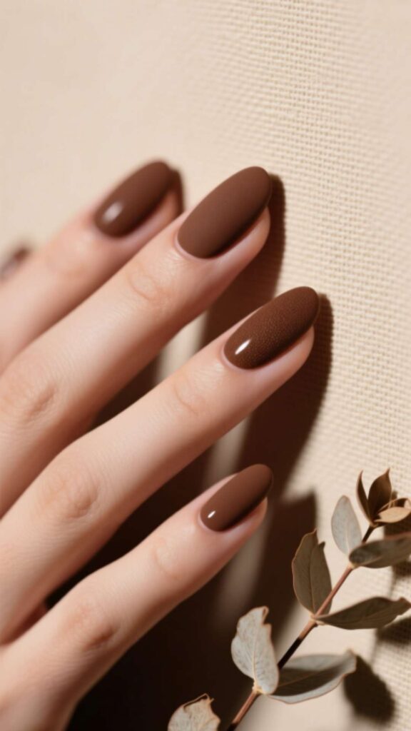  Matte Brown Nails