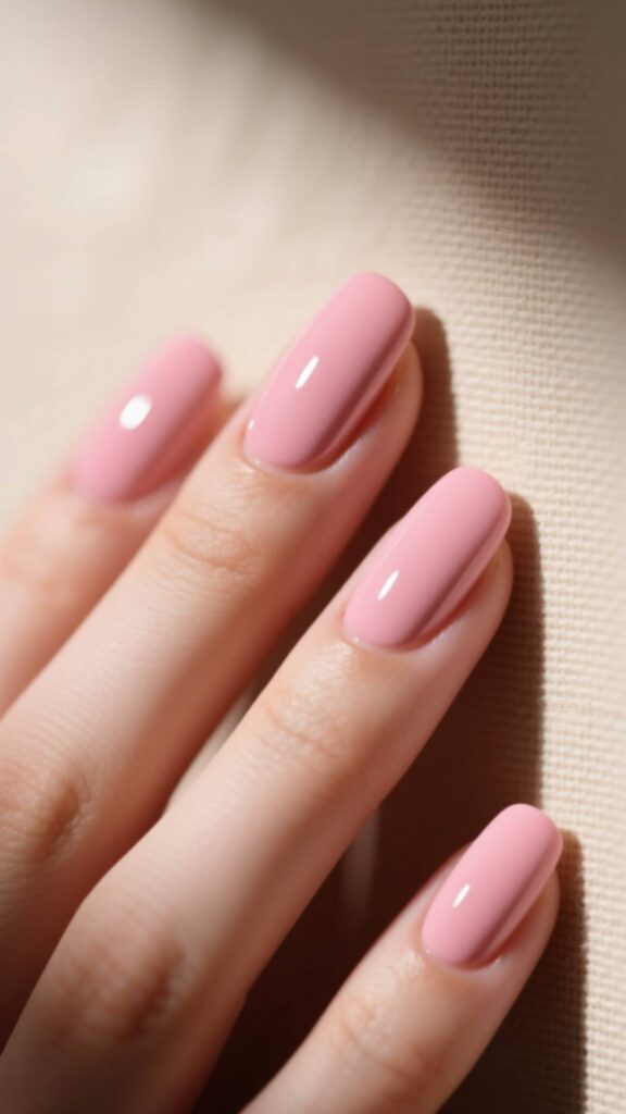 Matte Pink Nails