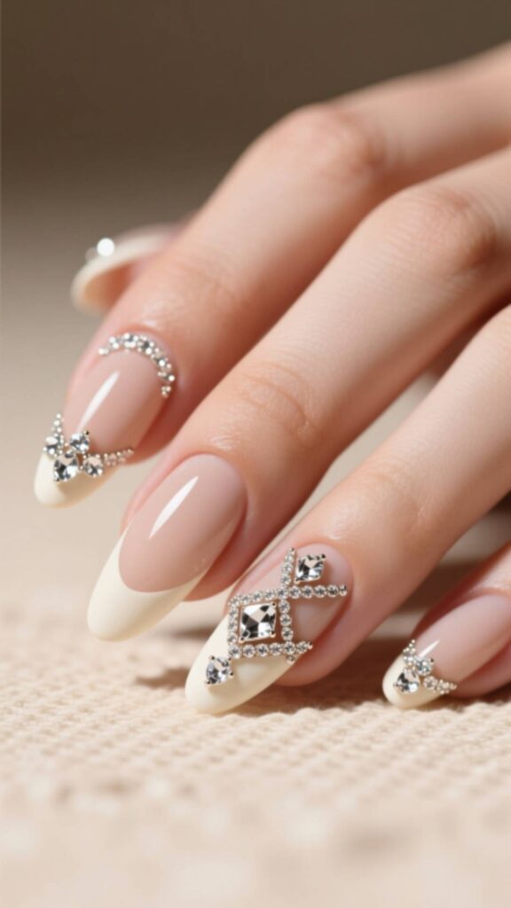 Matte Nude with Rhinestones