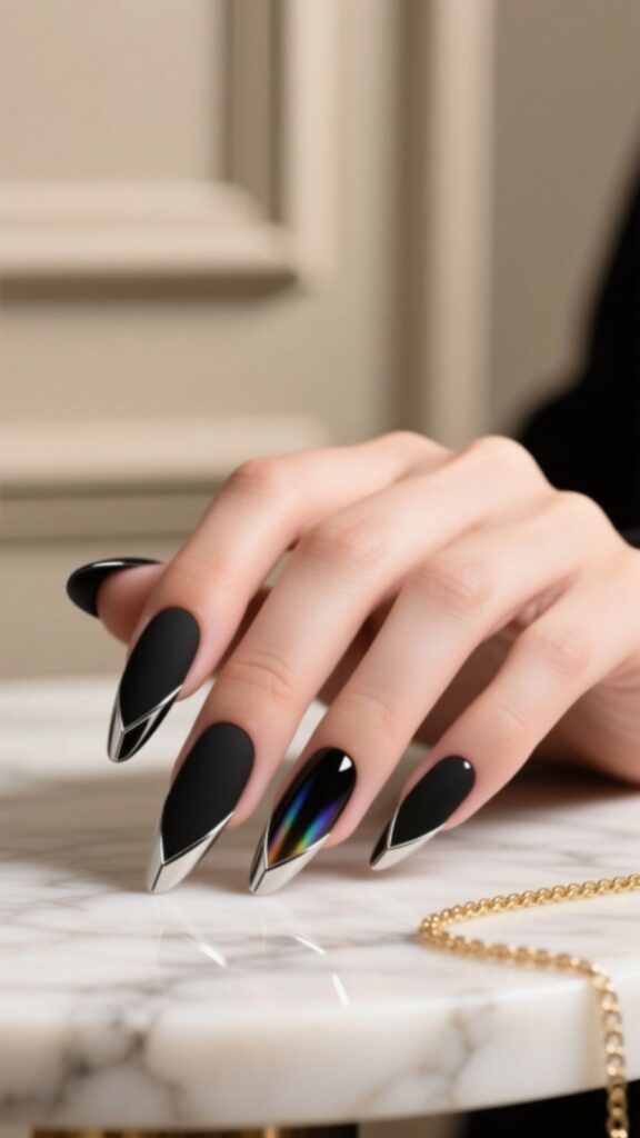Matte Coffin Nails