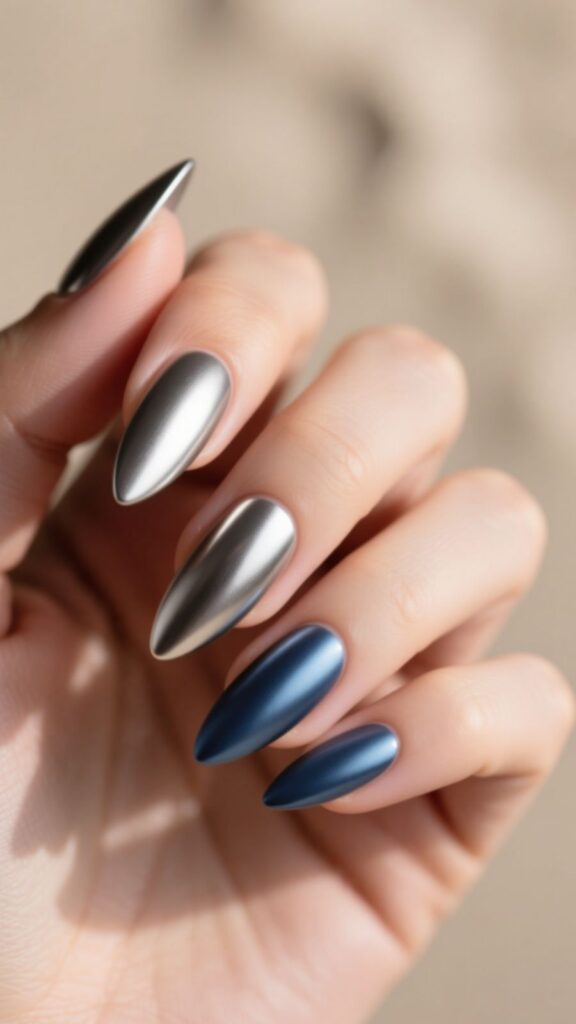 Matte Metallic Nails