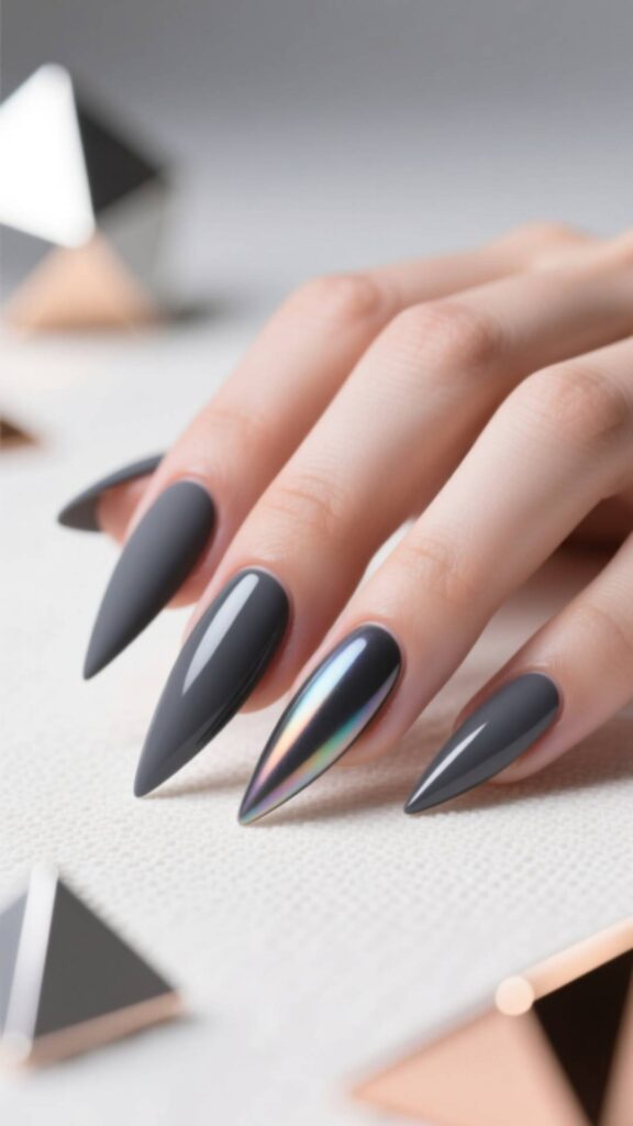 Matte Stiletto Nails