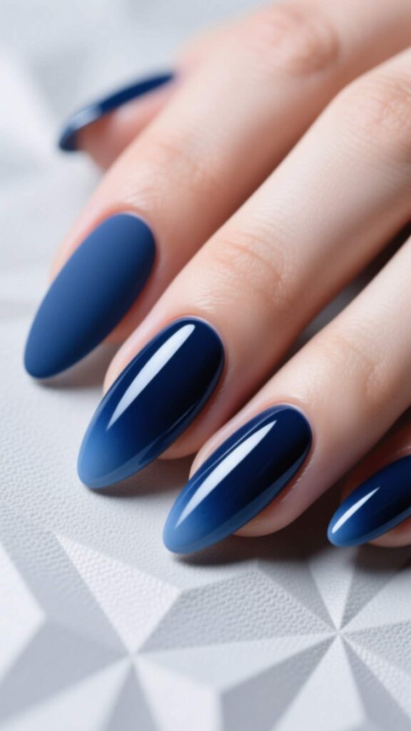 Matte Blue Nails