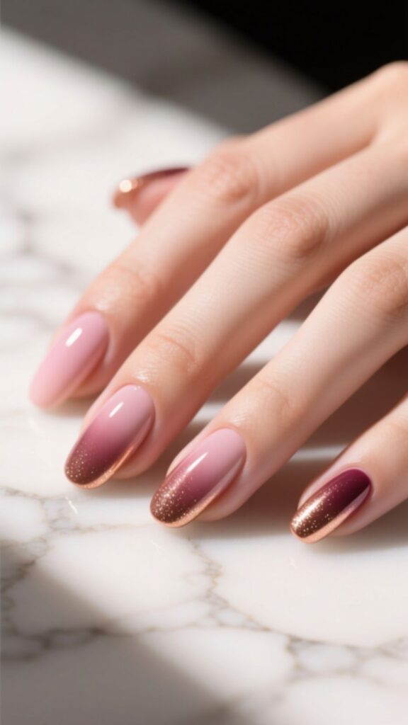 Matte Gradient Nails