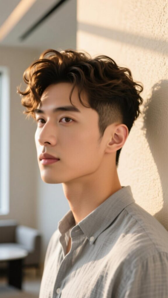 Mid Fade with Wavy Hair