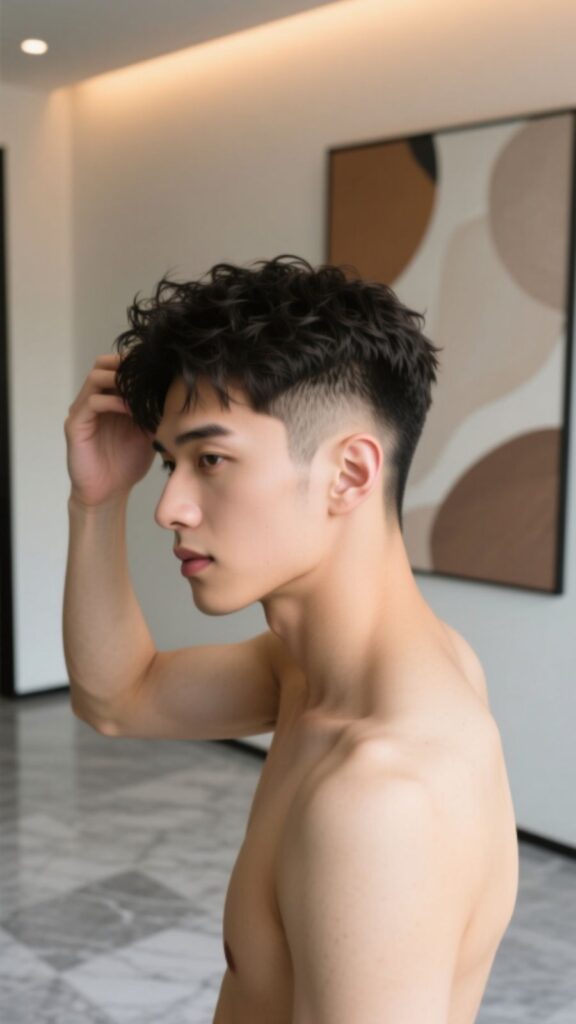 Mid Fade for Thick Hair
