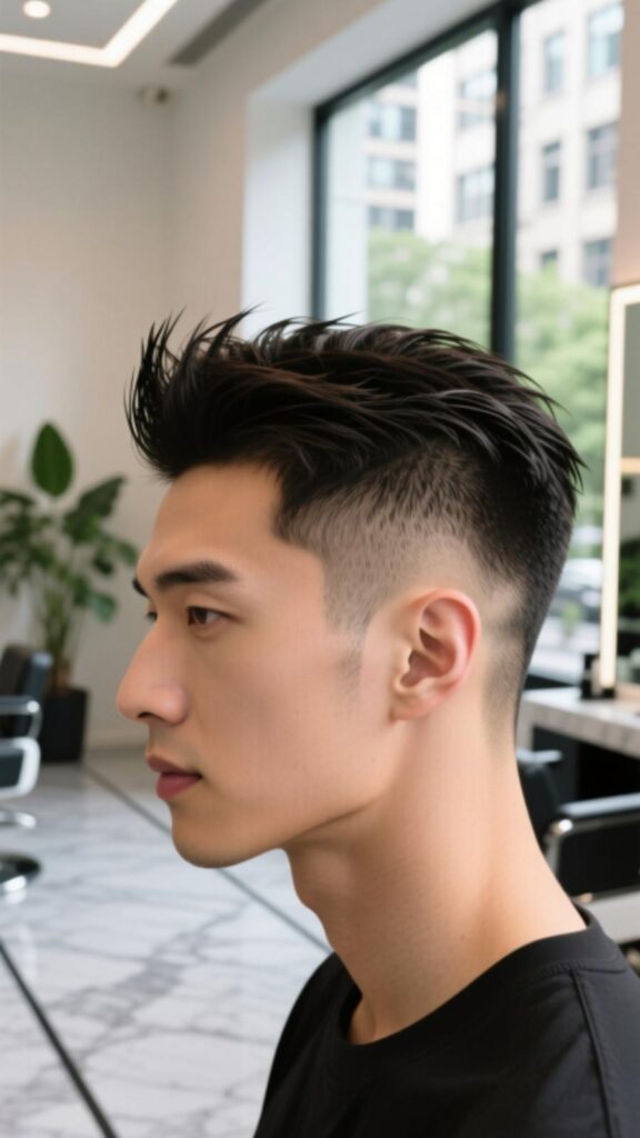 Mid Fade with Faux Hawk