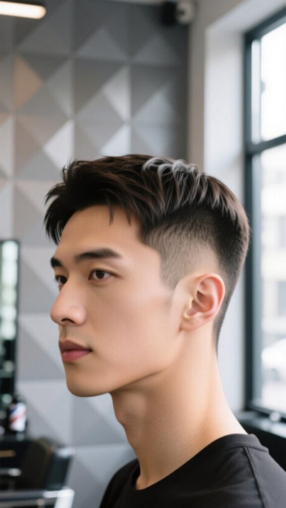Mid Fade for Straight Hair