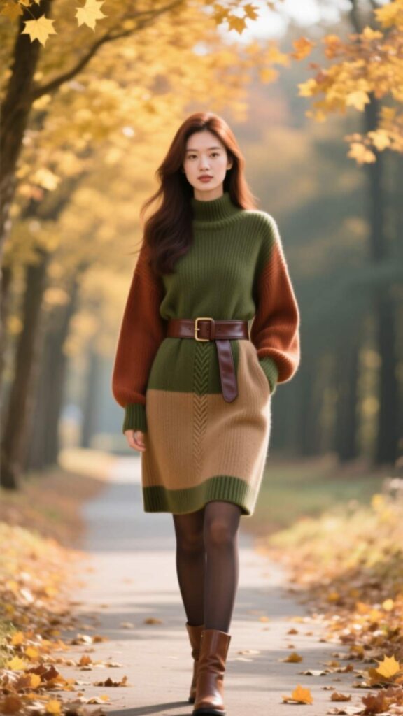 Sweater Dress with Belt