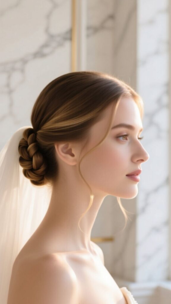 Elegant Chignon with Side Part