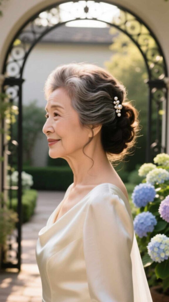 Textured Updo with Loose Strands