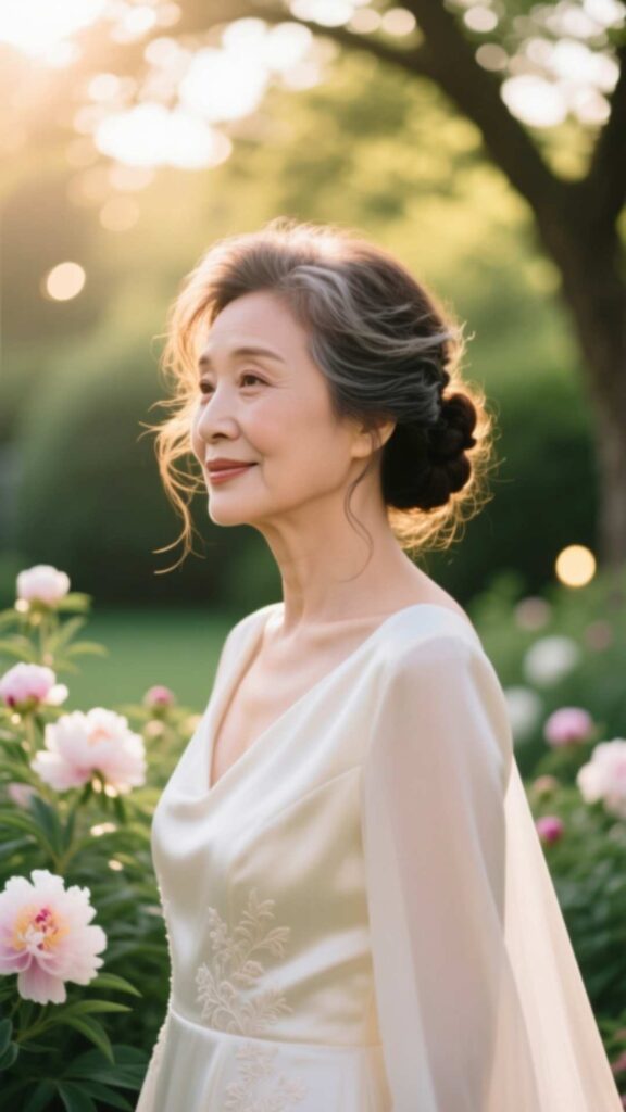 Messy Low Bun with Face-Framing Strands