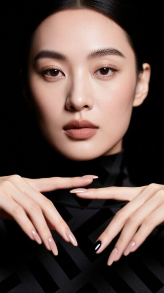 Nude and Black Contrast