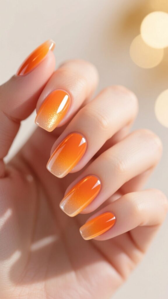 Orange Aura with Clear Gloss