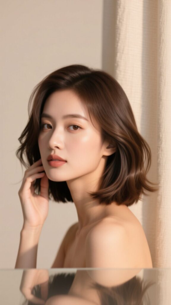 Shoulder-Length Hair with Balayage