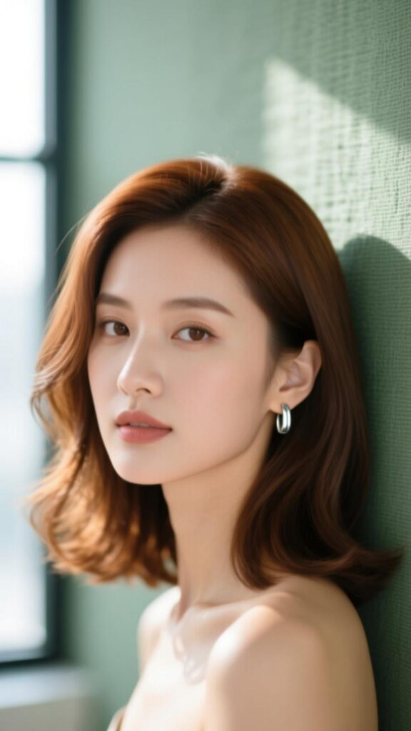 Shoulder-Length Cut with Middle Part