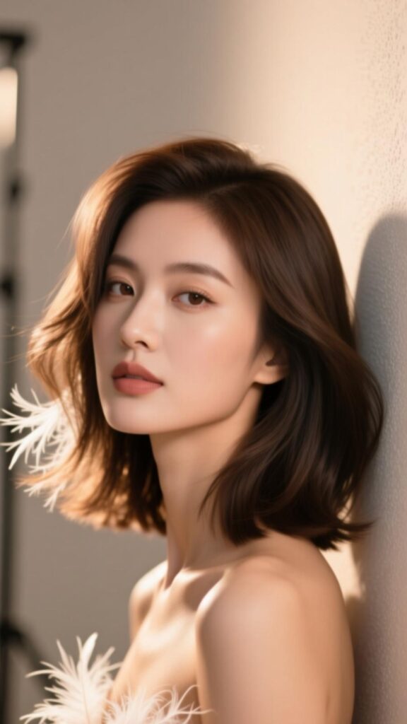 Shoulder-Length Curly Haircut