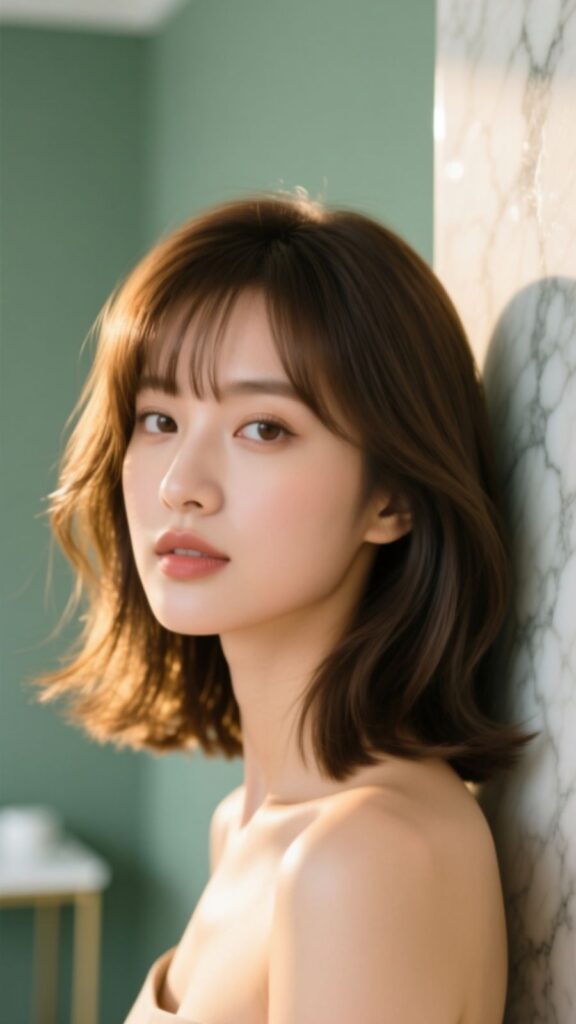 Blunt Shoulder-Length Cut