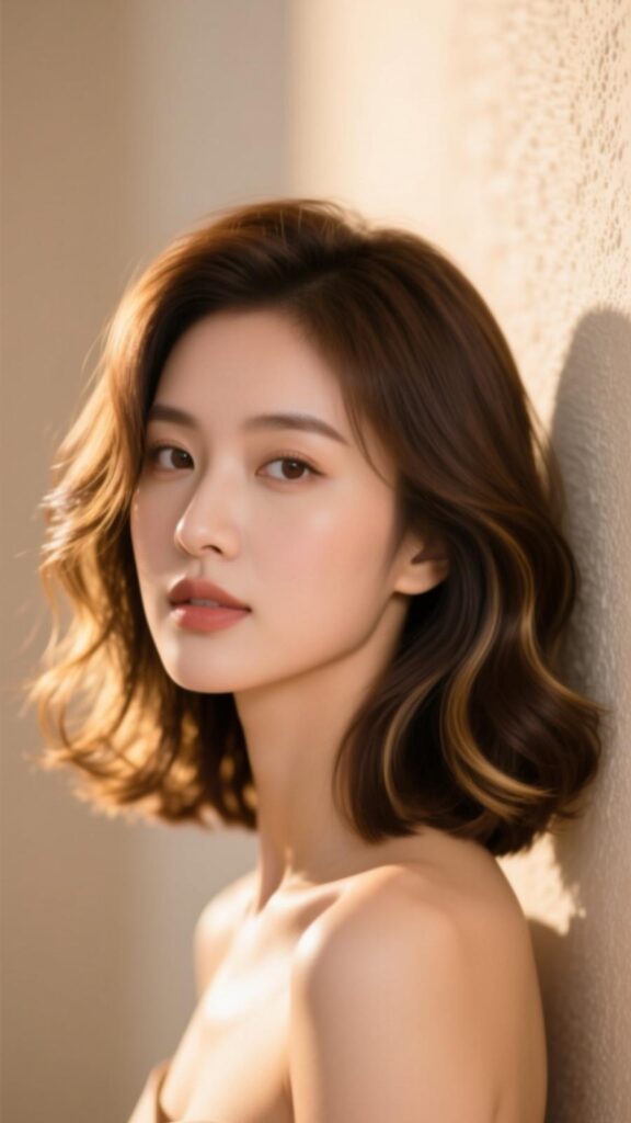 Shoulder-Length Hair with Face-Framing Layers