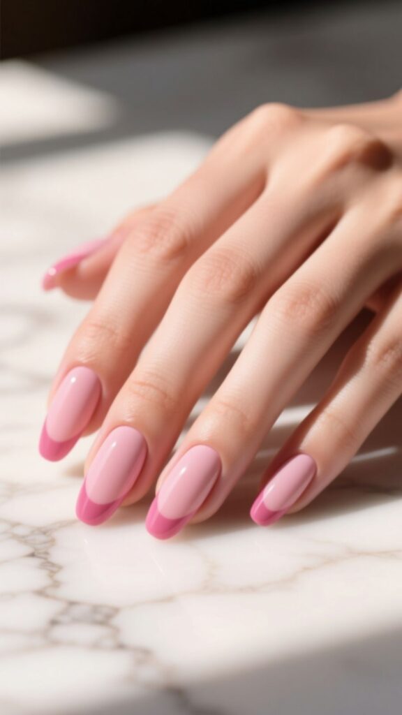  Matte Pink Acrylic Nails