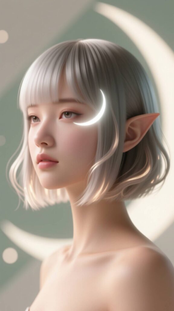 Pixie with Long Bangs