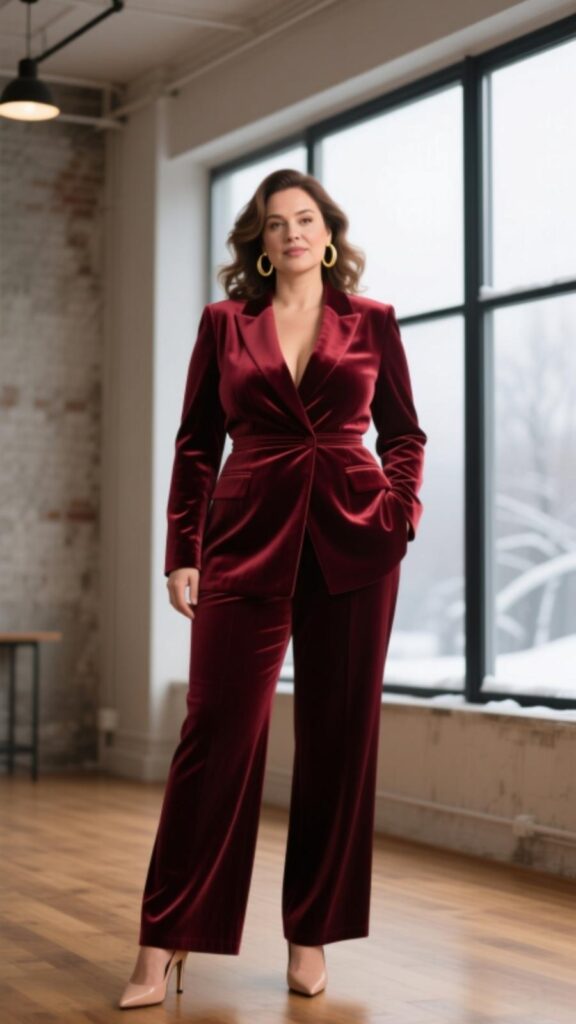 Velvet Blazer with Pants