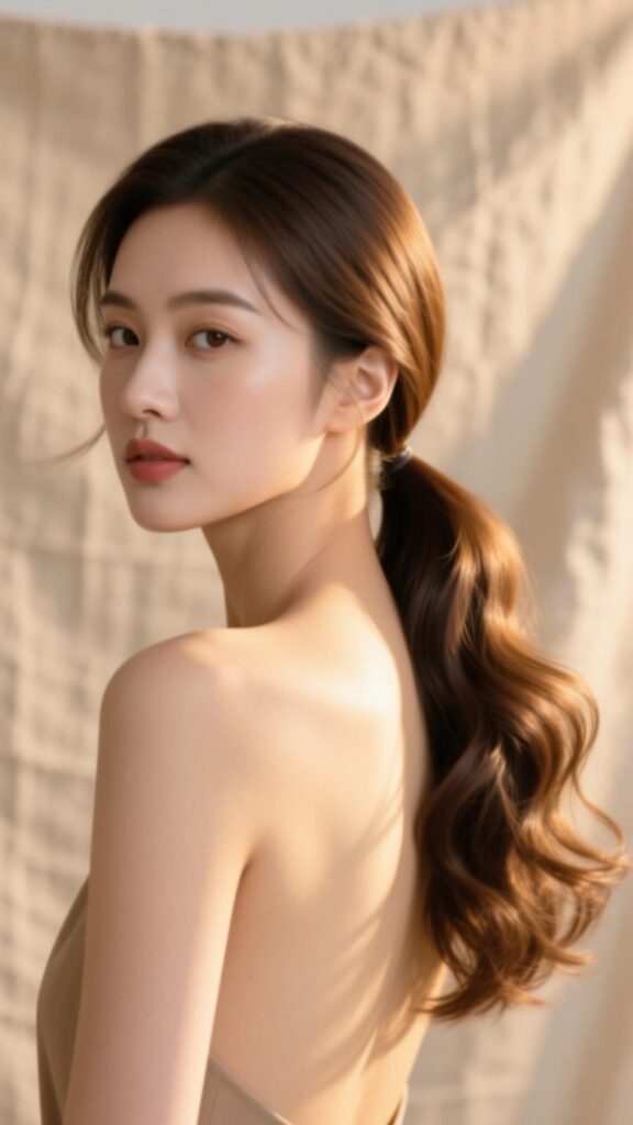 Low Ponytail with Waves