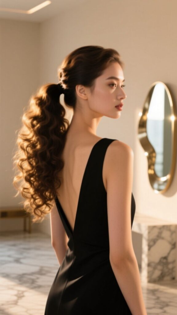 Glam Ponytail with CurlsGlam Ponytail with Curls