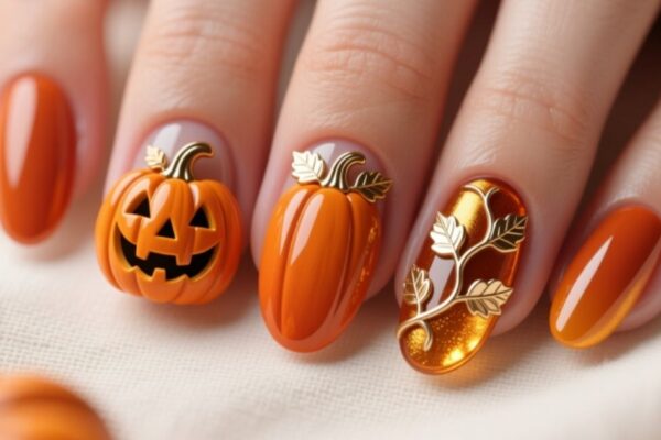 Pumpkin Nails