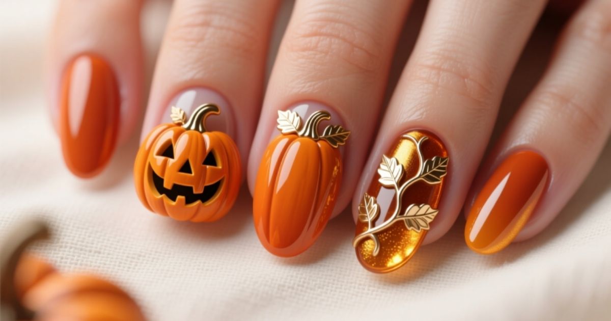 Pumpkin Nails