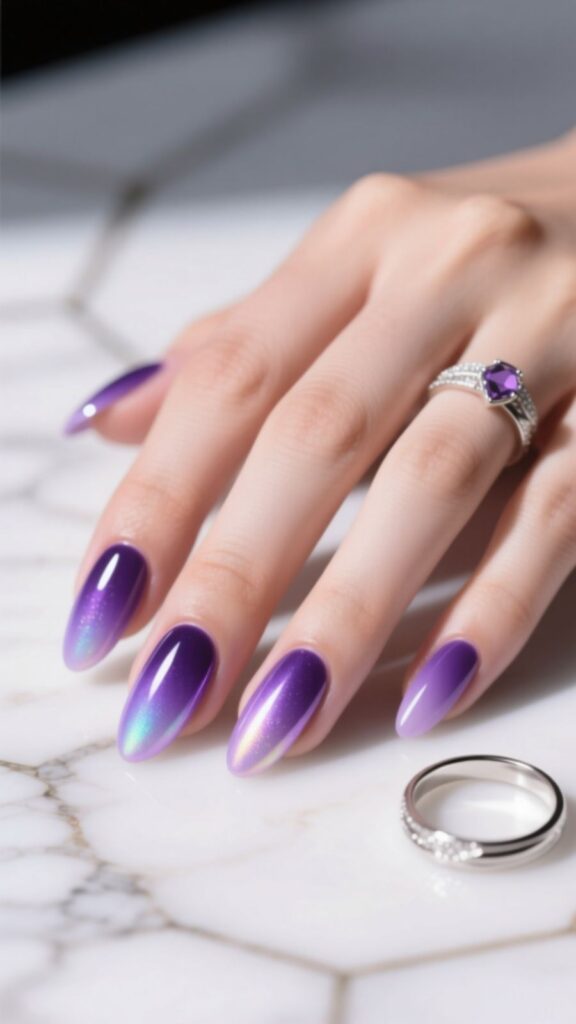 Purple Aura Nails