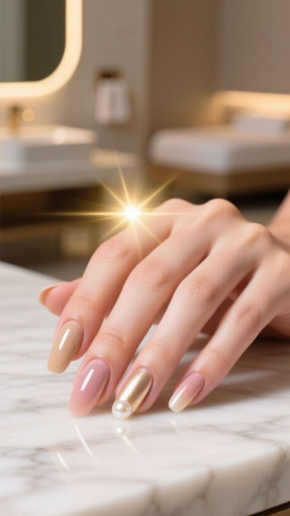 Aura Nails with Nude Blend