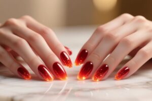 Red Aura Nails