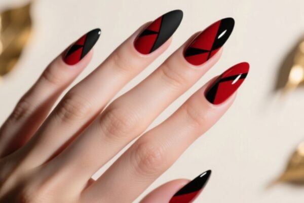 Red and Black Nails