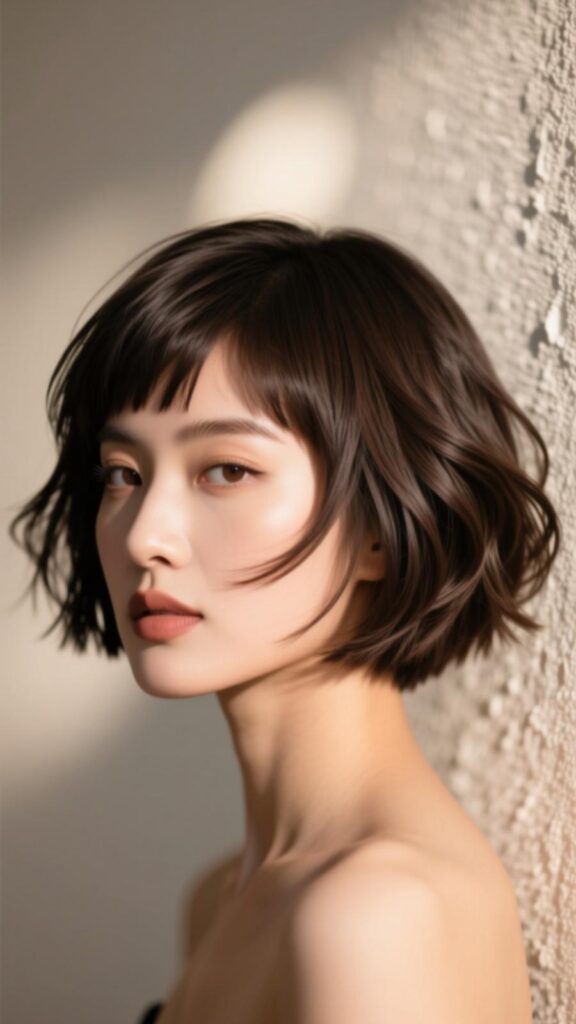 Asymmetrical Choppy Bob
