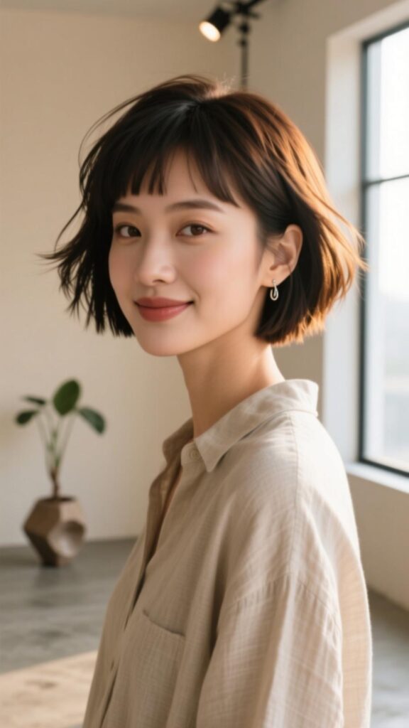 Choppy Pixie with Side Bangs