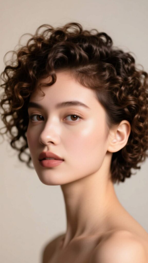 Curly Top with Faded Sides