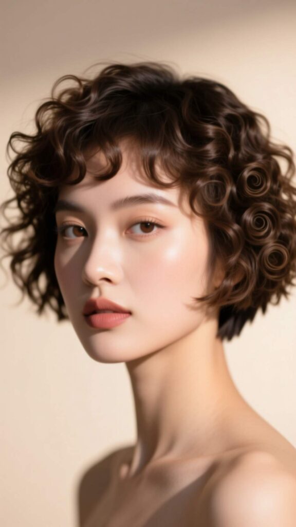 Curly Bangs with Pixie