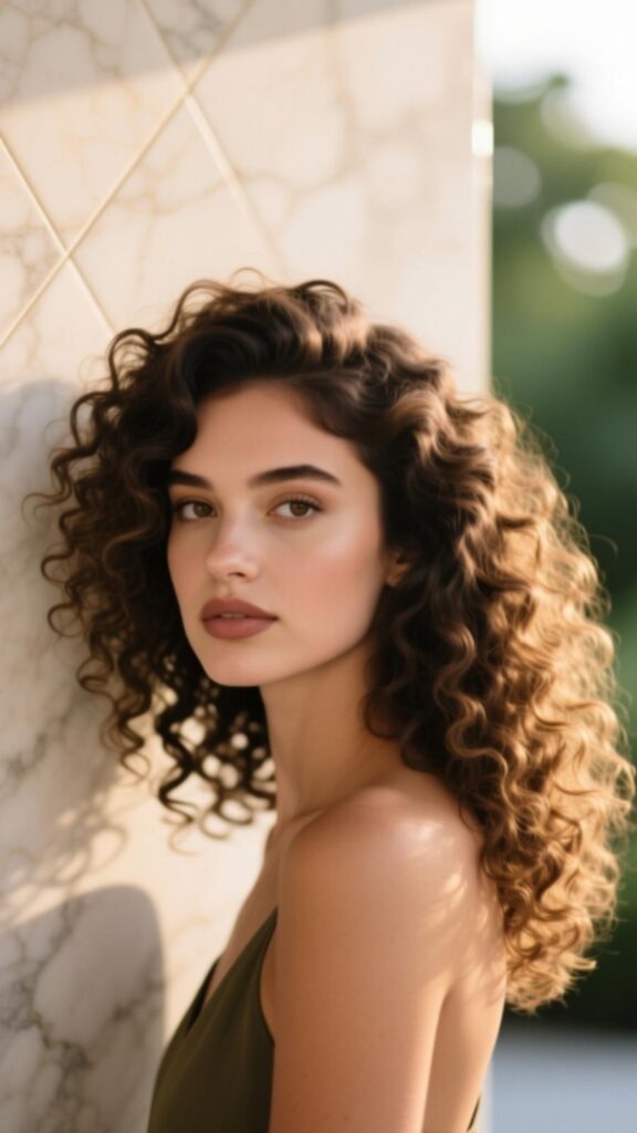 Asymmetrical Curly Cut