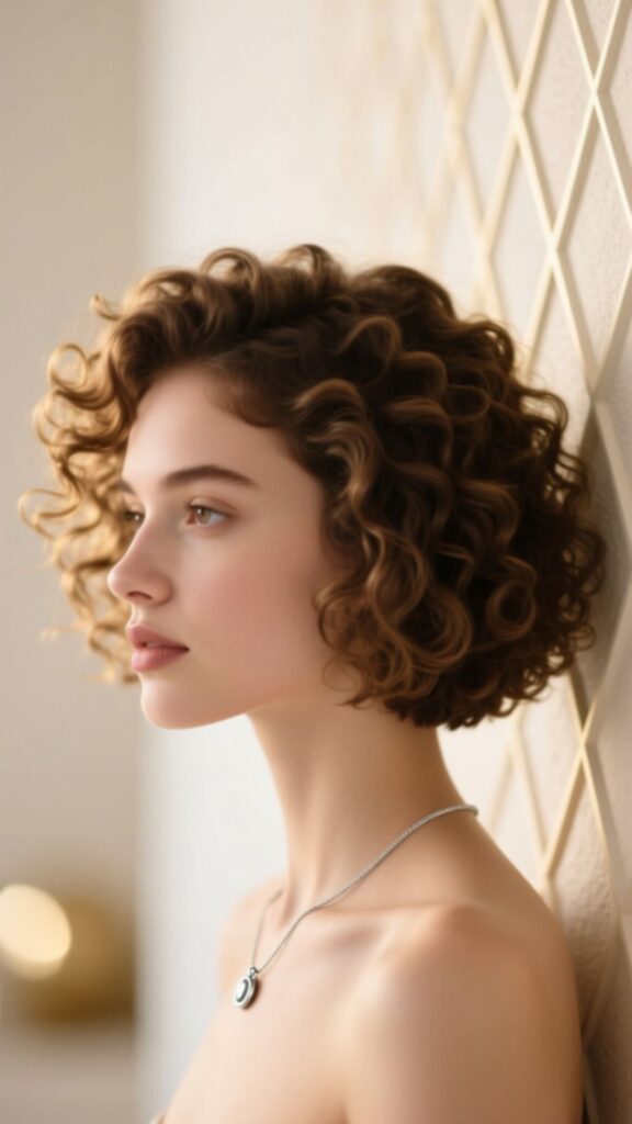 Stacked Curly Bob