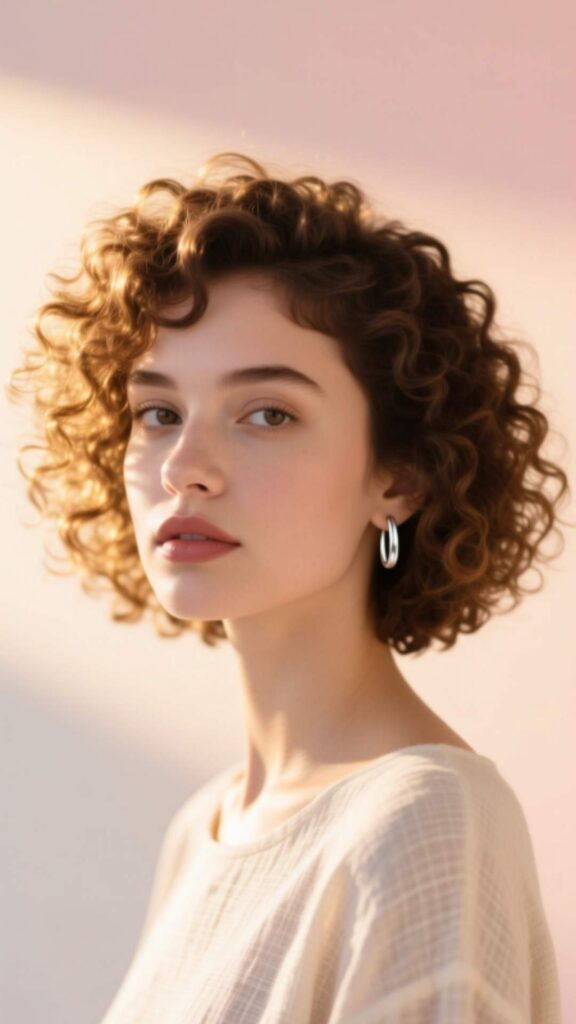  Curly Pixie with Volume